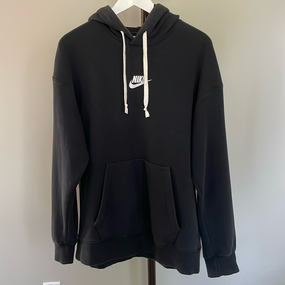 Nike Logo Black Hoodie Medium